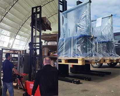 Тест-драйв складской техники на нашем складе в Нефтеюганске